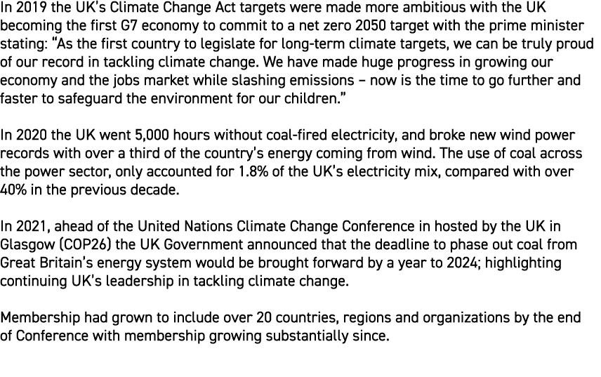 In 2019 the UK’s Climate Change Act targets were made more ambitious with the UK becoming the first G7 economy to com...
