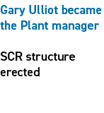 Gary Ulliot became the Plant manager SCR structure erected 