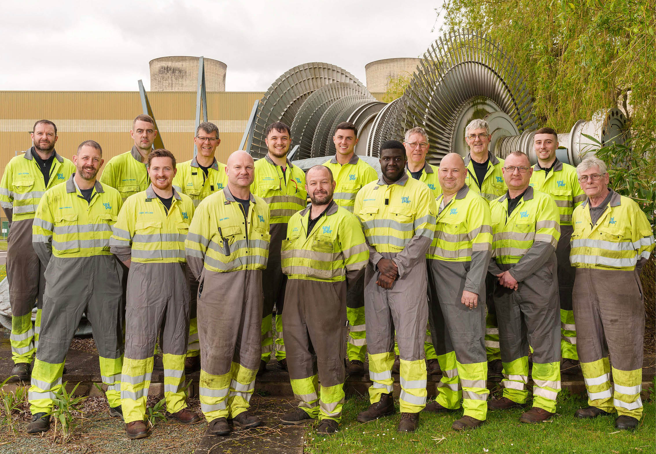 (Photo shoot 0424-026) Ratcliffe on Soar Power Station Turbine Team at the Uniper site in Nottinghamshire. 16/04/2024