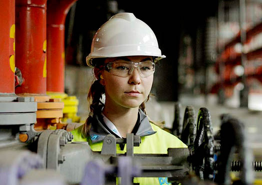 Ratcliffe Power Station. Pictured Jess Parry, FGD Team Engineer. Employee / worker / PPE / colleague.