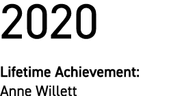 2020 Lifetime Achievement: Anne Willett