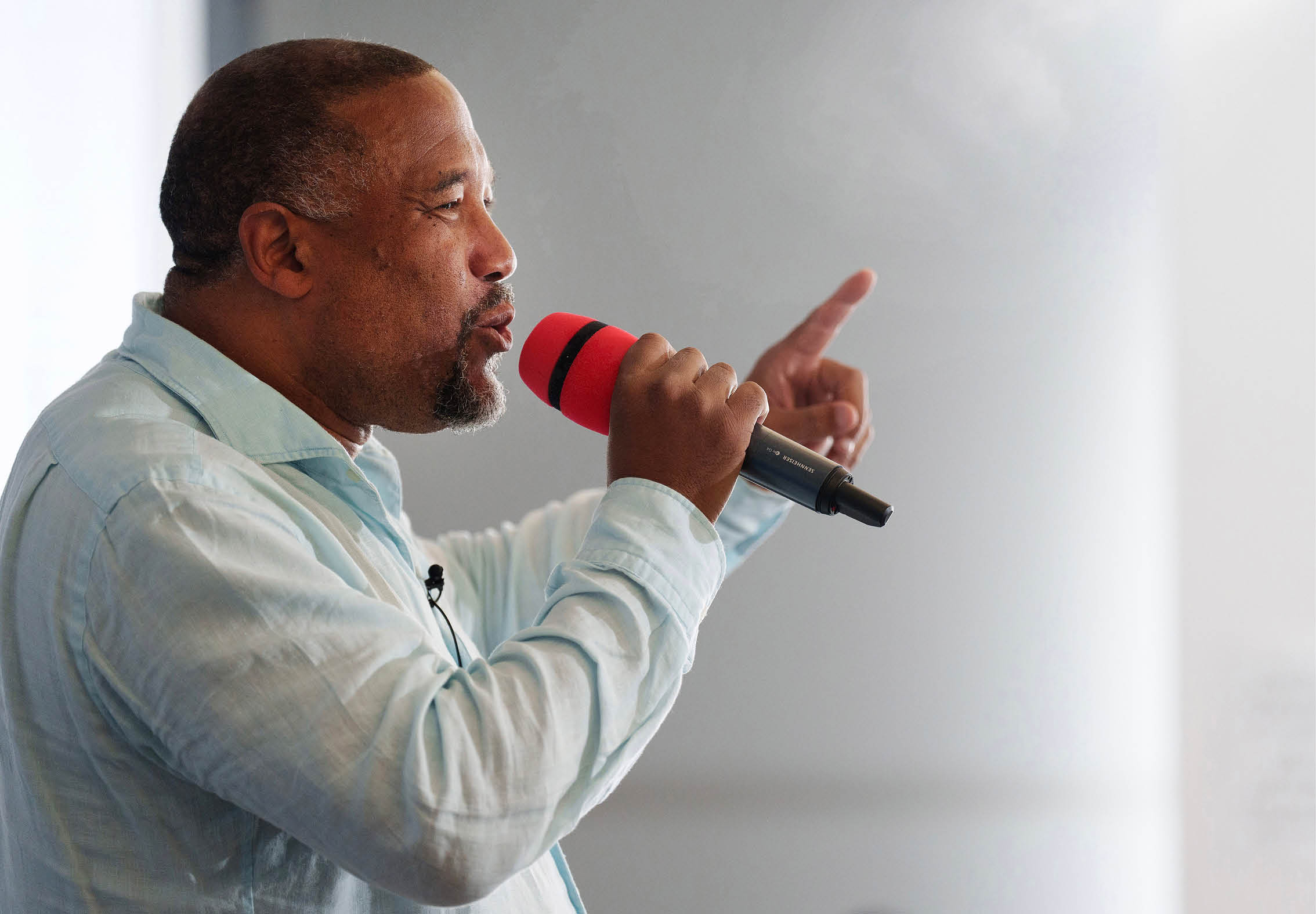 (Photo shoot 0624-022) Ratcliffe Power Station visit 13.06.2024 Ex England Footballer John Barnes visits the Power Station to give a talk to colleageues