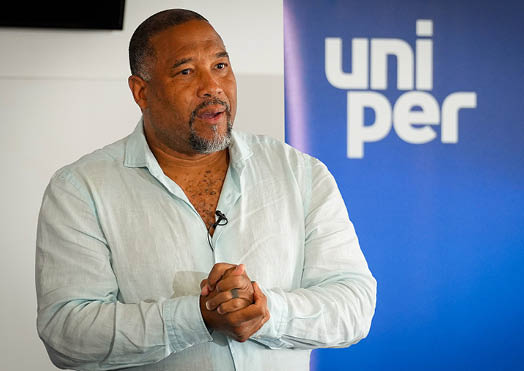 (Photo shoot 0624-022) Ratcliffe Power Station visit 13.06.2024 Ex England Footballer John Barnes visits the Power Station to give a talk to colleageues