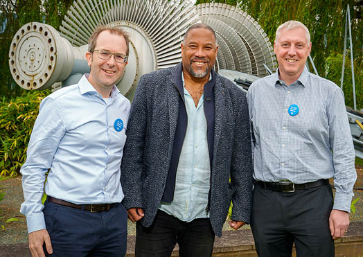 (Photo shoot 0624-022) Ratcliffe Power Station visit 13.06.2024 Ex England Footballer John Barnes visits the Power Station to give a talk to colleageues
