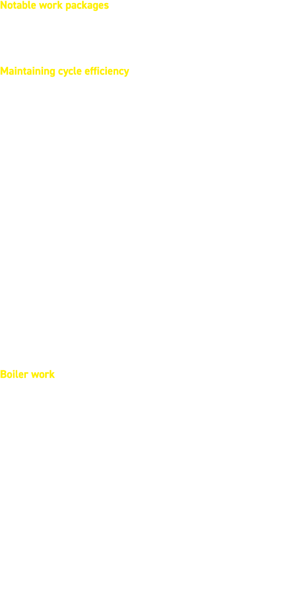 Notable work packages It’s impossible to provide details of all 137 work packages that were delivered during the year...